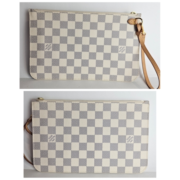 Authentic Louis Vuitton Damier Azur Neverfull Pochette #4002M - Picture 3 of 7